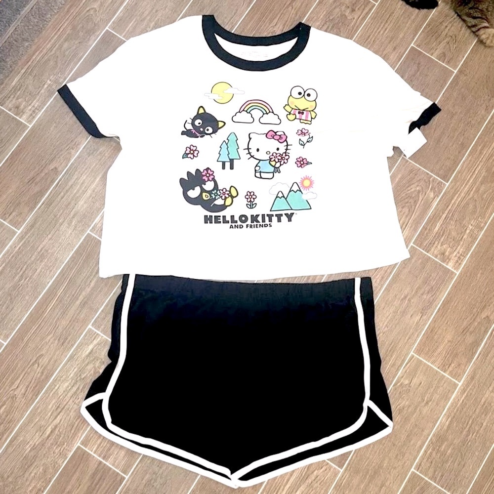 Hello Kitty 2pc Plus Sized Shorts Set Top & Bottom New With Tags - Picture 9 of 9
